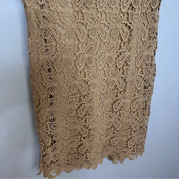 Colette Collection Floral Lace Tan Sheath Dress for Wedding Guest Size XXL NWT - Picture 3 of 9